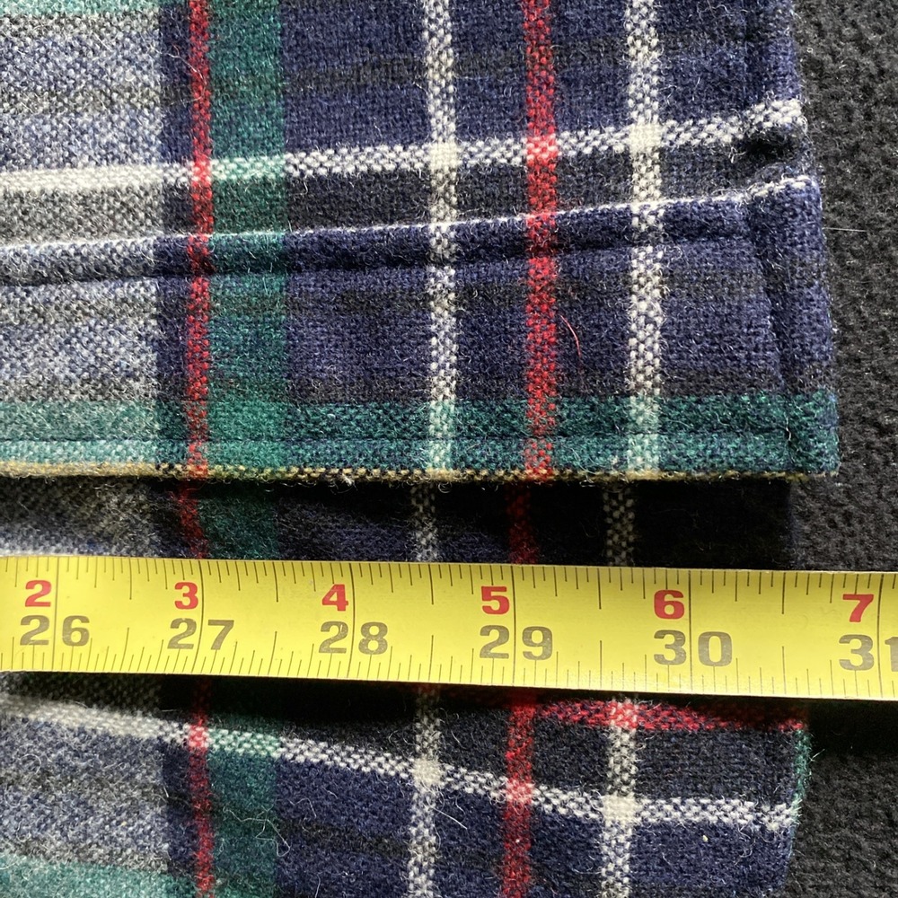 Vintage Tartan Plaid  Ardsley Men's Wool Flanel‎ Button Up Shirt Small - Picture 9 of 9
